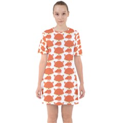 Cute Little Fox Pattern Mini Dress by paulaoliveiradesign