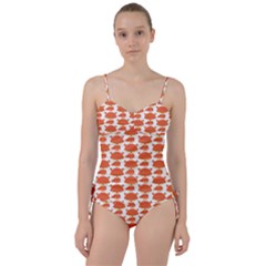 Cute Little Fox Pattern Sweetheart Tankini Set