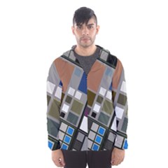 Abstract Composition Hooded Wind Breaker (men) by Nexatart