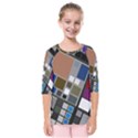 Abstract Composition Kids  Quarter Sleeve Raglan Tee View1