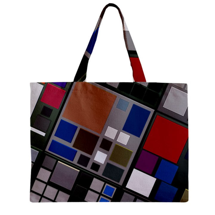 Abstract Composition Zipper Mini Tote Bag