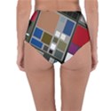 Abstract Composition Reversible High-Waist Bikini Bottoms View2