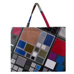 Abstract Composition Zipper Large Tote Bag by Nexatart