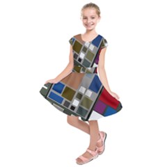 Abstract Composition Kids  Short Sleeve Dress by Nexatart