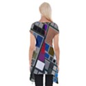 Abstract Composition Short Sleeve Side Drop Tunic View2