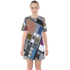 Abstract Composition Mini Dress