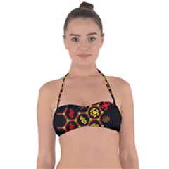 Algorithmic Drawings Halter Bandeau Bikini Top