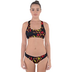 Algorithmic Drawings Cross Back Hipster Bikini Set