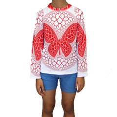 Butterfly Kids  Long Sleeve Swimwear by Nexatart