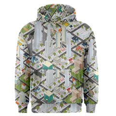 Simple Map Of The City Men s Pullover Hoodie by Nexatart