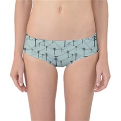 Telephone Lines Repeating Pattern Classic Bikini Bottoms by Nexatart