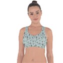 Telephone Lines Repeating Pattern Cross String Back Sports Bra View1