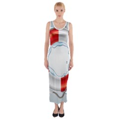 Spare Tire Icon Vector Fitted Maxi Dress by Nexatart