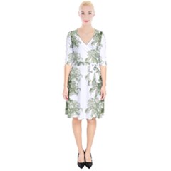 Trees Tile Horizonal Wrap Up Cocktail Dress