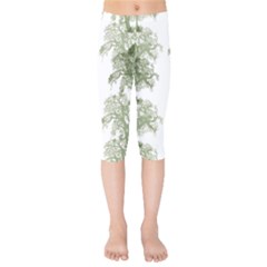 Trees Tile Horizonal Kids  Capri Leggings 