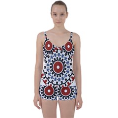 Mandala Art Ornament Pattern Tie Front Two Piece Tankini by Nexatart