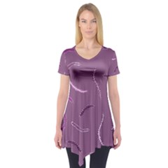 Plumelet Pen Ethnic Elegant Hippie Short Sleeve Tunic 