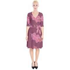 Plumelet Pen Ethnic Elegant Hippie Wrap Up Cocktail Dress by Nexatart