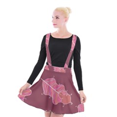 Plumelet Pen Ethnic Elegant Hippie Suspender Skater Skirt by Nexatart