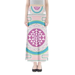 Mandala Design Arts Indian Full Length Maxi Skirt by Nexatart