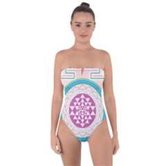 Mandala Design Arts Indian Tie Back One Piece Swimsuit