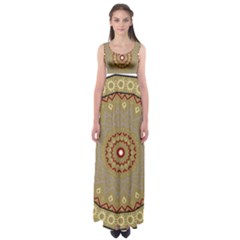 Mandala Art Ornament Pattern Empire Waist Maxi Dress by Nexatart