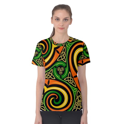 Celtic Celts Circle Color Colors Women s Cotton Tee by Nexatart