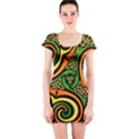 Celtic Celts Circle Color Colors Short Sleeve Bodycon Dress View1