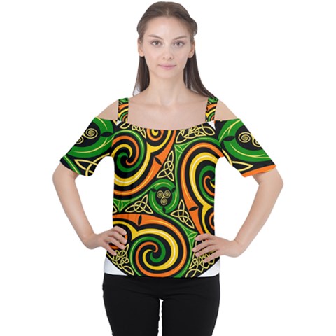 Celtic Celts Circle Color Colors Cutout Shoulder Tee by Nexatart