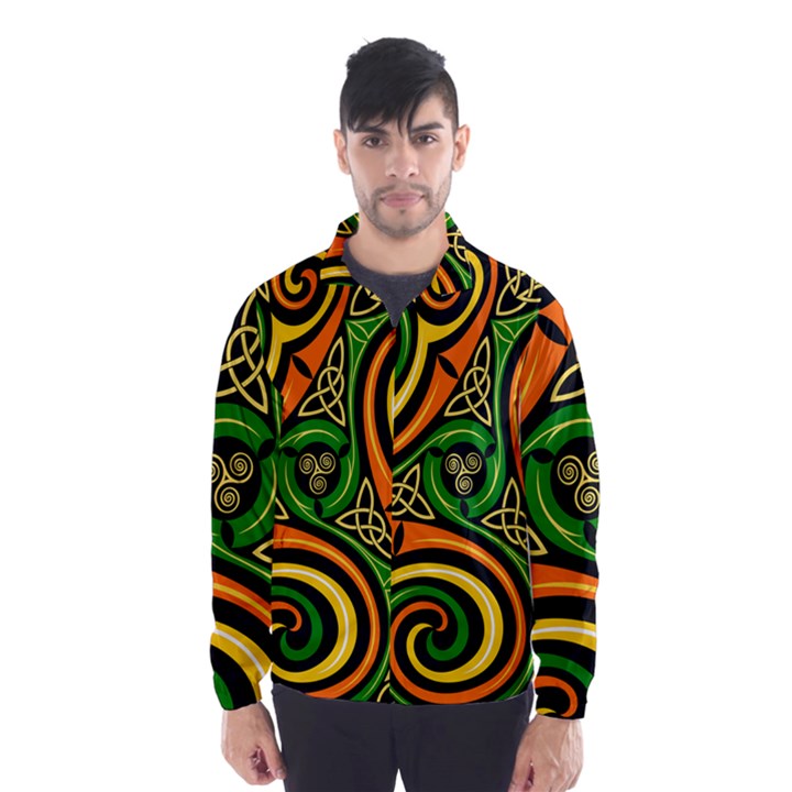 Celtic Celts Circle Color Colors Wind Breaker (Men)