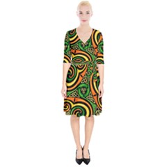 Celtic Celts Circle Color Colors Wrap Up Cocktail Dress by Nexatart