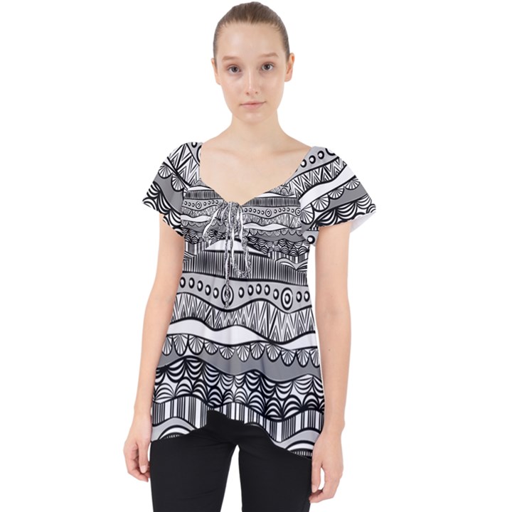 Ethno Seamless Pattern Dolly Top