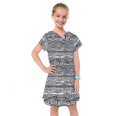 Ethno Seamless Pattern Kids  Drop Waist Dress by Nexatart