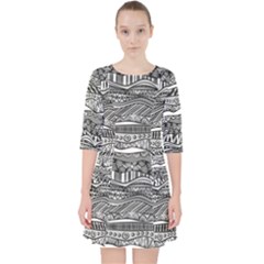 Ethno Seamless Pattern Pocket Dress