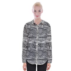 Ethno Seamless Pattern Womens Long Sleeve Shirt