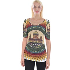 Building Mandala Palace Wide Neckline Tee