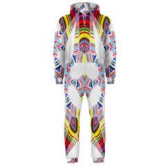 Colorful Chromatic Psychedelic Hooded Jumpsuit (men)  by Nexatart