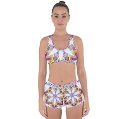 Colorful Chromatic Psychedelic Racerback Boyleg Bikini Set