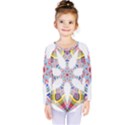 Colorful Chromatic Psychedelic Kids  Long Sleeve Tee View1