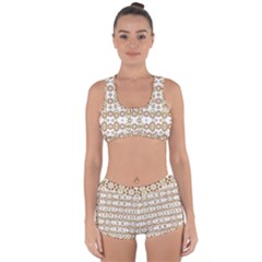 Multicolor Graphic Pattern Racerback Boyleg Bikini Set by dflcprints