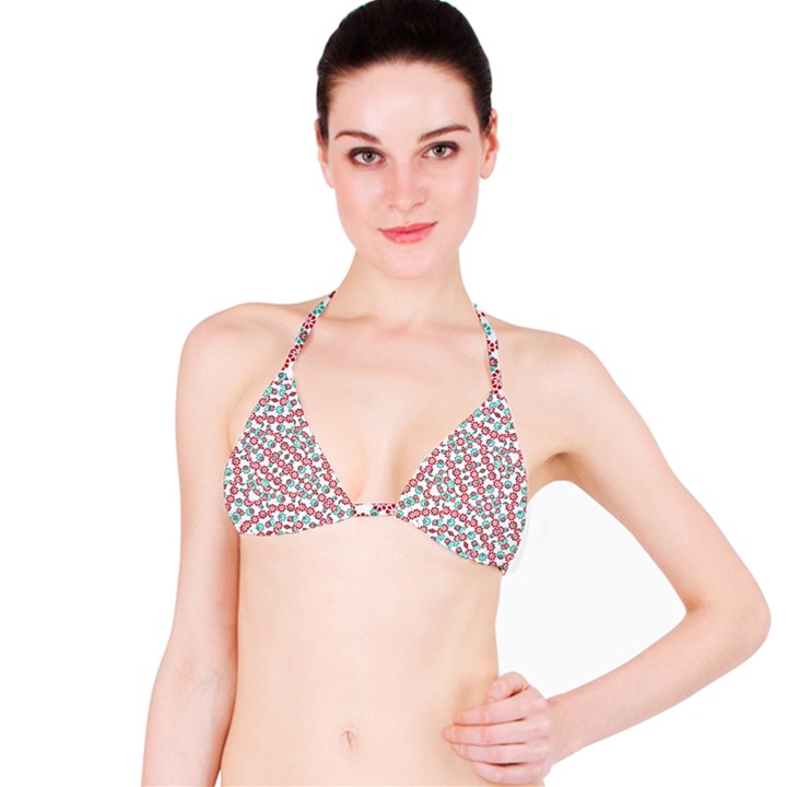 Multicolor Graphic Pattern Bikini Top