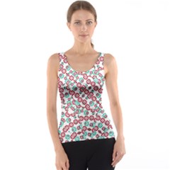 Multicolor Graphic Pattern Tank Top by dflcprints