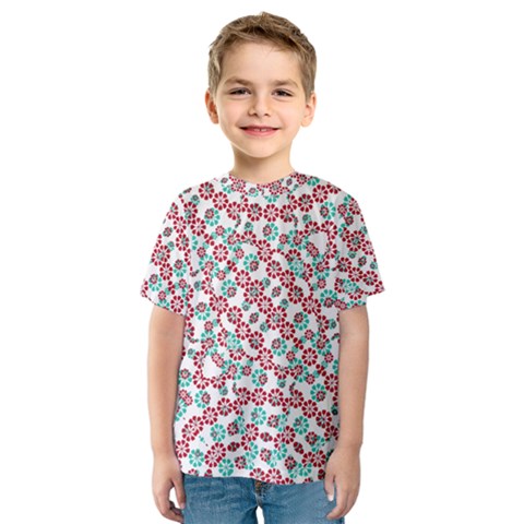 Multicolor Graphic Pattern Kids  Sport Mesh Tee by dflcprints