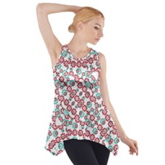 Multicolor Graphic Pattern Side Drop Tank Tunic by dflcprints