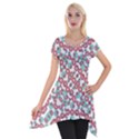 Multicolor Graphic Pattern Short Sleeve Side Drop Tunic View1