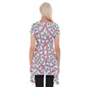 Multicolor Graphic Pattern Short Sleeve Side Drop Tunic View2