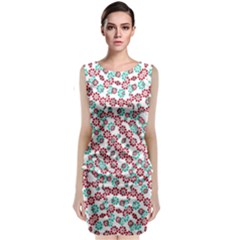 Multicolor Graphic Pattern Sleeveless Velvet Midi Dress by dflcprints