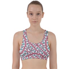 Multicolor Graphic Pattern Back Weave Sports Bra