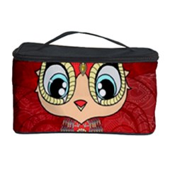 Cute Colorful  Owl, Mandala Design Cosmetic Storage Case by FantasyWorld7