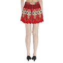 Cute Colorful  Owl, Mandala Design Pleated Mini Skirt View2